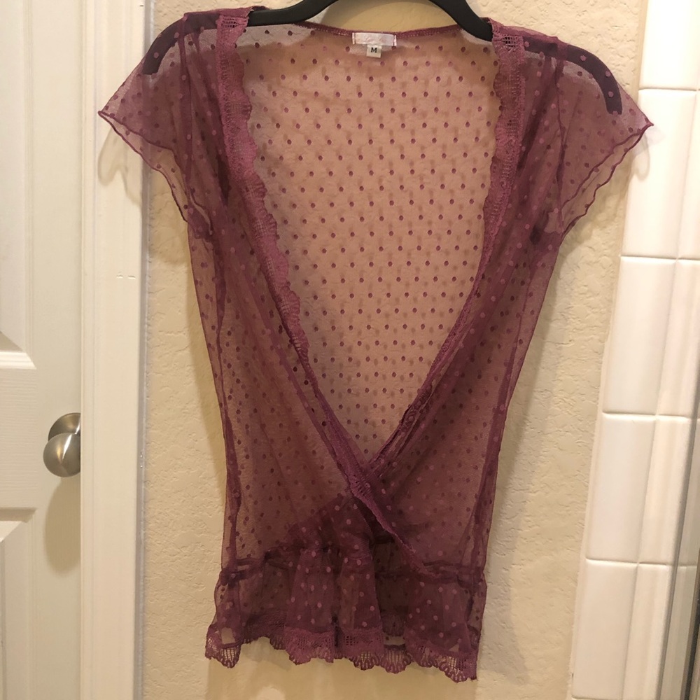 Lux from UO sheer blouse
